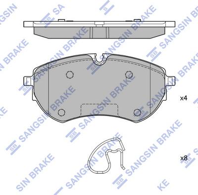 Hi-Q SP4401 - Комплект спирачно феродо, дискови спирачки vvparts.bg