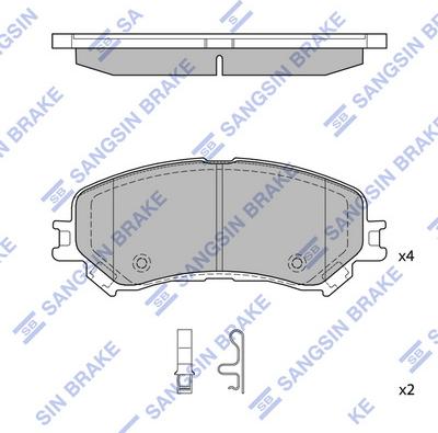 Hi-Q SP4408 - Комплект спирачно феродо, дискови спирачки vvparts.bg