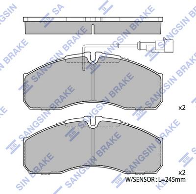 Hi-Q SP4416A - Комплект спирачно феродо, дискови спирачки vvparts.bg