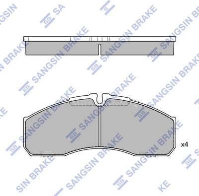 Hi-Q SP4416 - Комплект спирачно феродо, дискови спирачки vvparts.bg