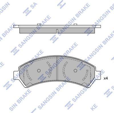 Hi-Q SP4487 - Комплект спирачно феродо, дискови спирачки vvparts.bg