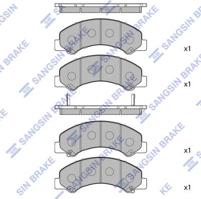 Hi-Q SP4423 - Комплект спирачно феродо, дискови спирачки vvparts.bg