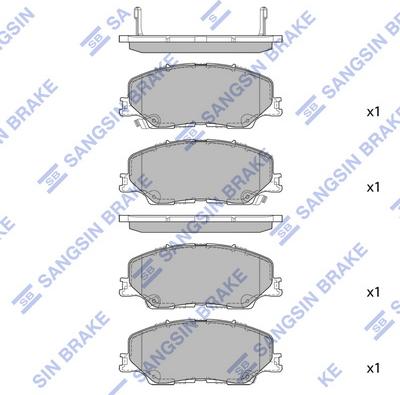 Hi-Q SP4516 - Комплект спирачно феродо, дискови спирачки vvparts.bg