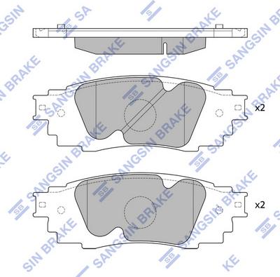 Hi-Q SP4091 - Комплект спирачно феродо, дискови спирачки vvparts.bg