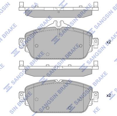 Hi-Q SP4044 - Комплект спирачно феродо, дискови спирачки vvparts.bg