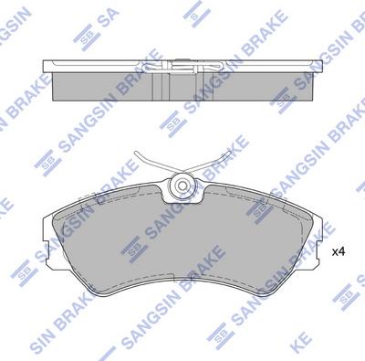 Hi-Q SP4053 - Комплект спирачно феродо, дискови спирачки vvparts.bg