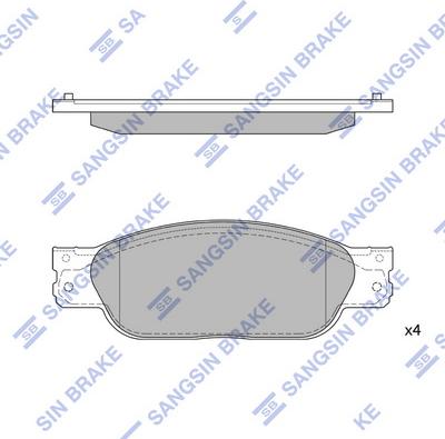 Hi-Q SP4061 - Комплект спирачно феродо, дискови спирачки vvparts.bg