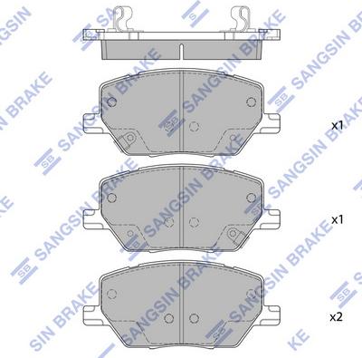 Hi-Q SP4006 - Комплект спирачно феродо, дискови спирачки vvparts.bg