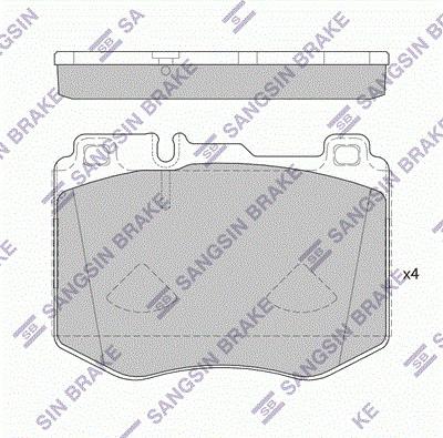 Hi-Q SP4003 - Комплект спирачно феродо, дискови спирачки vvparts.bg