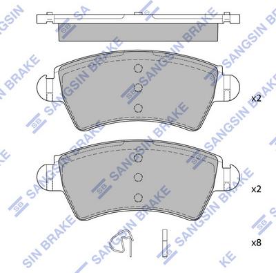 Hi-Q SP4035 - Комплект спирачно феродо, дискови спирачки vvparts.bg