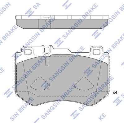 Hi-Q SP4192 - Комплект спирачно феродо, дискови спирачки vvparts.bg