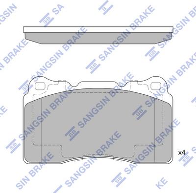 Hi-Q SP4145A - Комплект спирачно феродо, дискови спирачки vvparts.bg