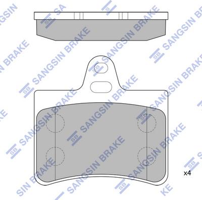 Hi-Q SP4147 - Комплект спирачно феродо, дискови спирачки vvparts.bg