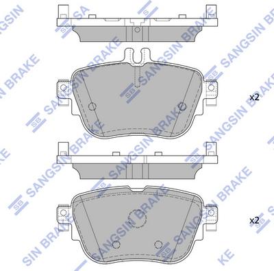 Hi-Q SP4155 - Комплект спирачно феродо, дискови спирачки vvparts.bg