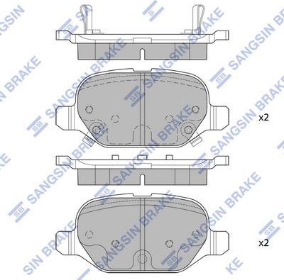 Hi-Q SP4151 - Комплект спирачно феродо, дискови спирачки vvparts.bg