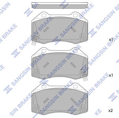 Hi-Q SP4104 - Комплект спирачно феродо, дискови спирачки vvparts.bg