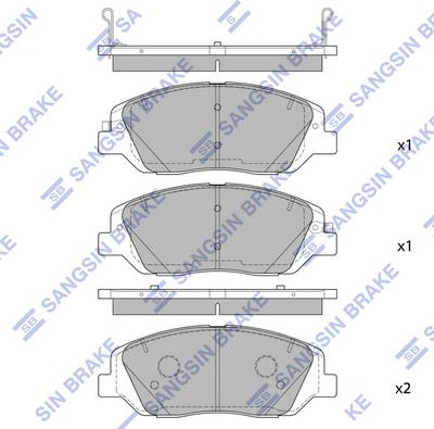 Hi-Q SP4102 - Комплект спирачно феродо, дискови спирачки vvparts.bg