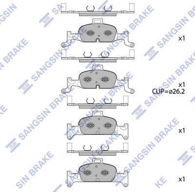 Hi-Q SP4111 - Комплект спирачно феродо, дискови спирачки vvparts.bg