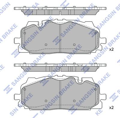 Hi-Q SP4117 - Комплект спирачно феродо, дискови спирачки vvparts.bg