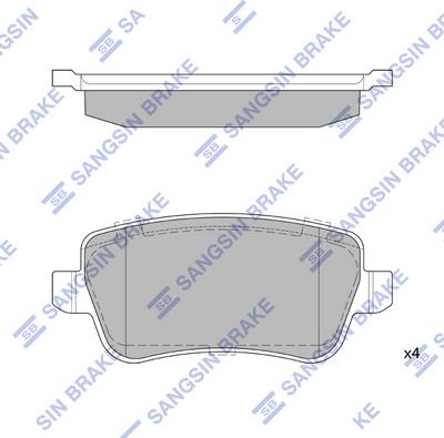 Hi-Q SP4184 - Комплект спирачно феродо, дискови спирачки vvparts.bg