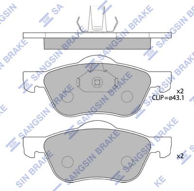 Hi-Q SP4182 - Комплект спирачно феродо, дискови спирачки vvparts.bg