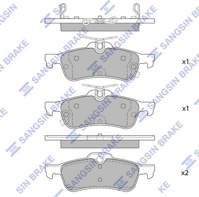 Hi-Q SP4133 - Комплект спирачно феродо, дискови спирачки vvparts.bg