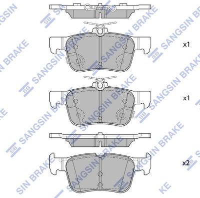 Hi-Q SP4171 - Комплект спирачно феродо, дискови спирачки vvparts.bg