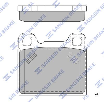 Hi-Q SP4398 - Комплект спирачно феродо, дискови спирачки vvparts.bg