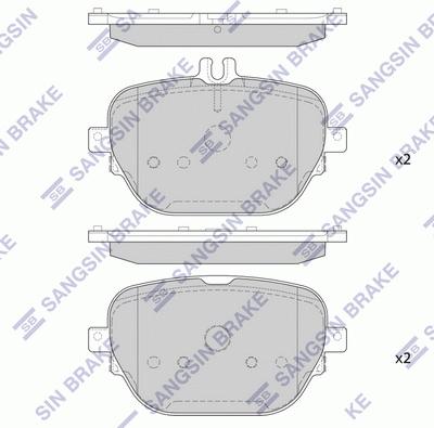 Hi-Q SP4343 - Комплект спирачно феродо, дискови спирачки vvparts.bg