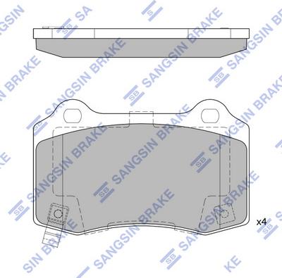 Hi-Q SP4296 - Комплект спирачно феродо, дискови спирачки vvparts.bg