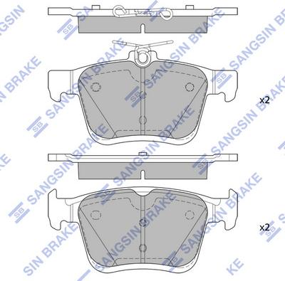 Hi-Q SP4298 - Комплект спирачно феродо, дискови спирачки vvparts.bg