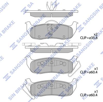 Hi-Q SP4244 - Комплект спирачно феродо, дискови спирачки vvparts.bg