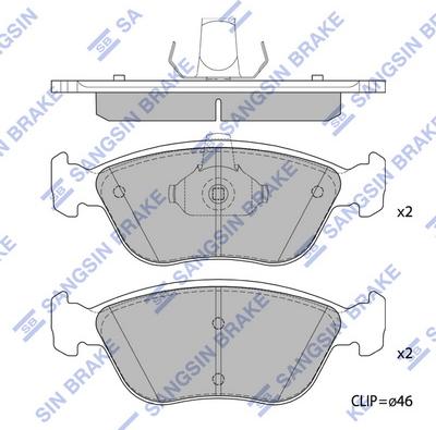 Hi-Q SP4256 - Комплект спирачно феродо, дискови спирачки vvparts.bg