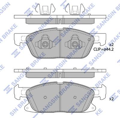 Hi-Q SP4251A - Комплект спирачно феродо, дискови спирачки vvparts.bg