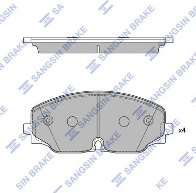 Hi-Q SP4265 - Комплект спирачно феродо, дискови спирачки vvparts.bg