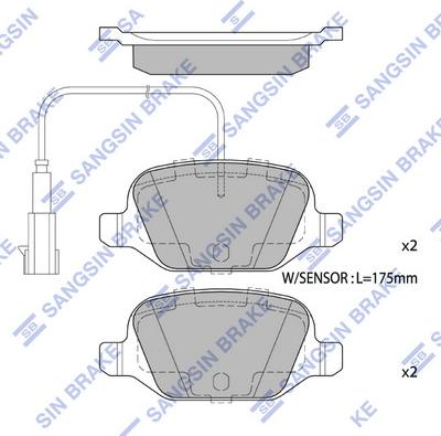 Hi-Q SP4261 - Комплект спирачно феродо, дискови спирачки vvparts.bg