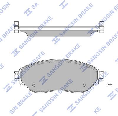 Hi-Q SP4262 - Комплект спирачно феродо, дискови спирачки vvparts.bg