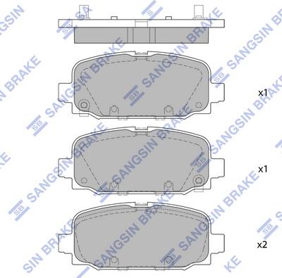 Hi-Q SP4283 - Комплект спирачно феродо, дискови спирачки vvparts.bg