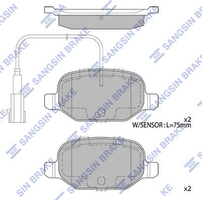 Hi-Q SP4232 - Комплект спирачно феродо, дискови спирачки vvparts.bg