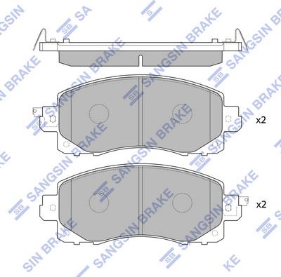 Hi-Q SP4221 - Комплект спирачно феродо, дискови спирачки vvparts.bg