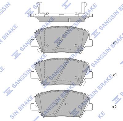 Hi-Q SP4227 - Комплект спирачно феродо, дискови спирачки vvparts.bg