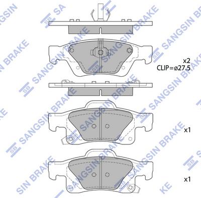 Hi-Q SP1946 - Комплект спирачно феродо, дискови спирачки vvparts.bg