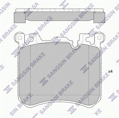 Hi-Q SP1941 - Комплект спирачно феродо, дискови спирачки vvparts.bg