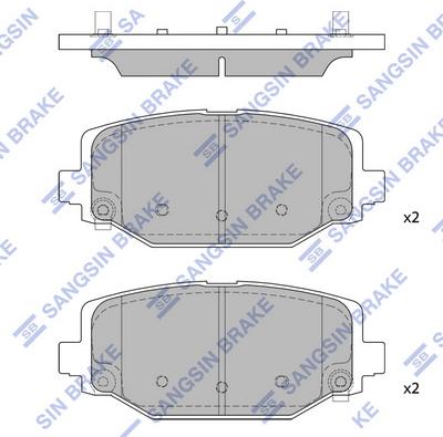 Hi-Q SP1950 - Комплект спирачно феродо, дискови спирачки vvparts.bg