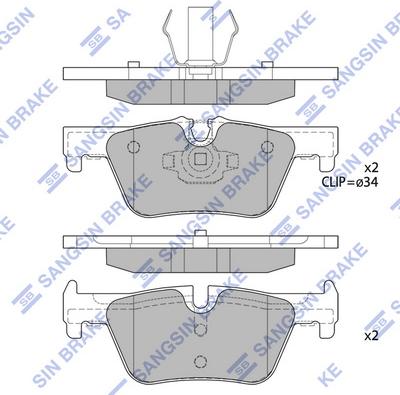 Hi-Q SP1953 - Комплект спирачно феродо, дискови спирачки vvparts.bg