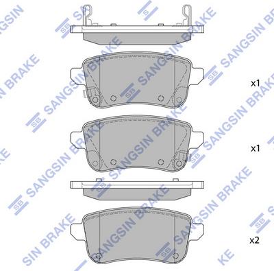 Hi-Q SP1903 - Комплект спирачно феродо, дискови спирачки vvparts.bg