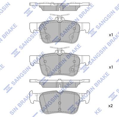 Hi-Q SP1919A - Комплект спирачно феродо, дискови спирачки vvparts.bg