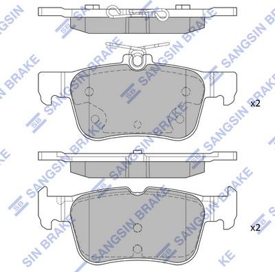 Hi-Q SP1919 - Комплект спирачно феродо, дискови спирачки vvparts.bg