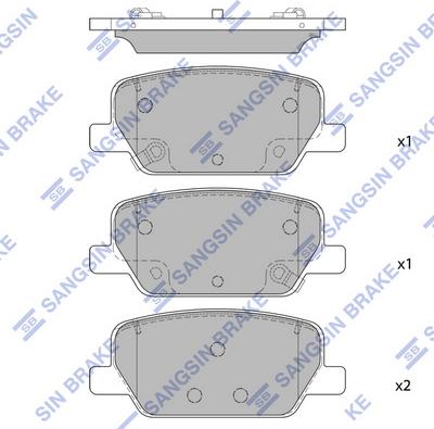 Hi-Q SP1915 - Комплект спирачно феродо, дискови спирачки vvparts.bg