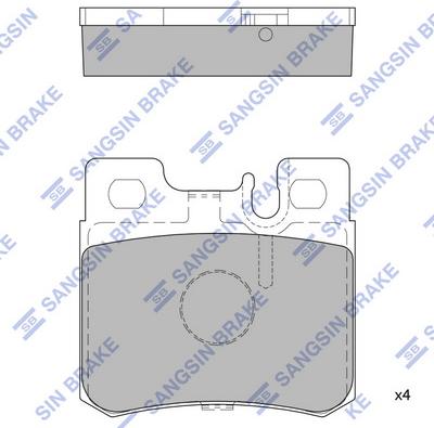 Hi-Q SP1921 - Комплект спирачно феродо, дискови спирачки vvparts.bg